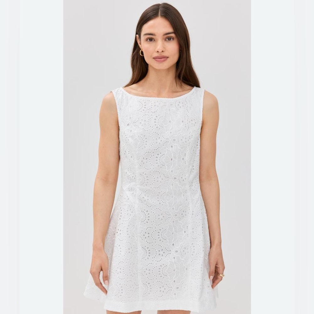 Hill House White SUTTON Eyelet Mini Dress